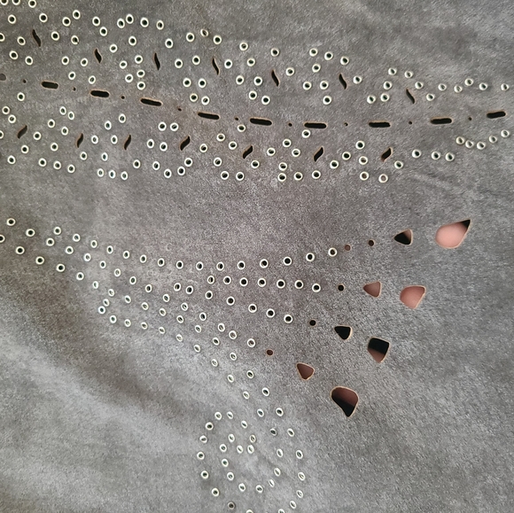 Zara suede mini skirt-gray - Picture 5 of 7